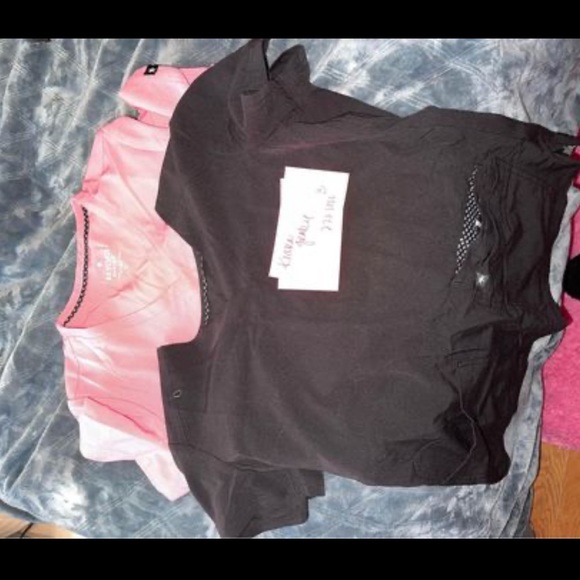 Pink & black scrub top - Picture 1 of 1